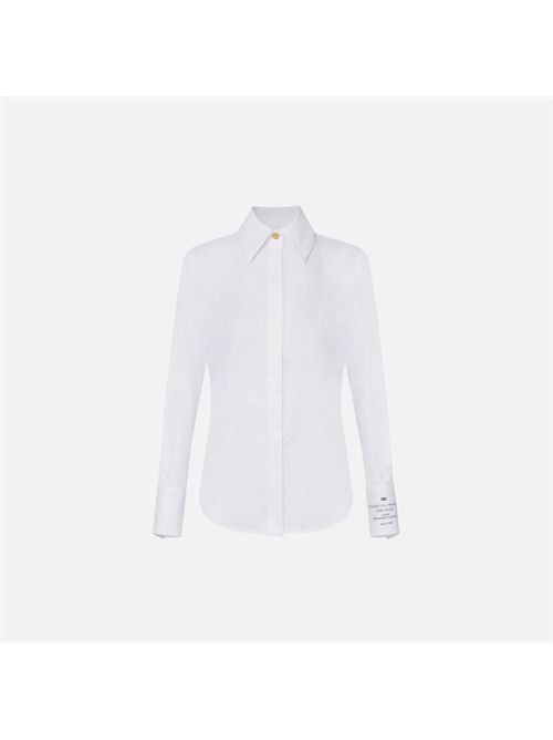 Camicia in popeline di cotone con logo ELISABETTA FRANCHI | CA11556E2/100